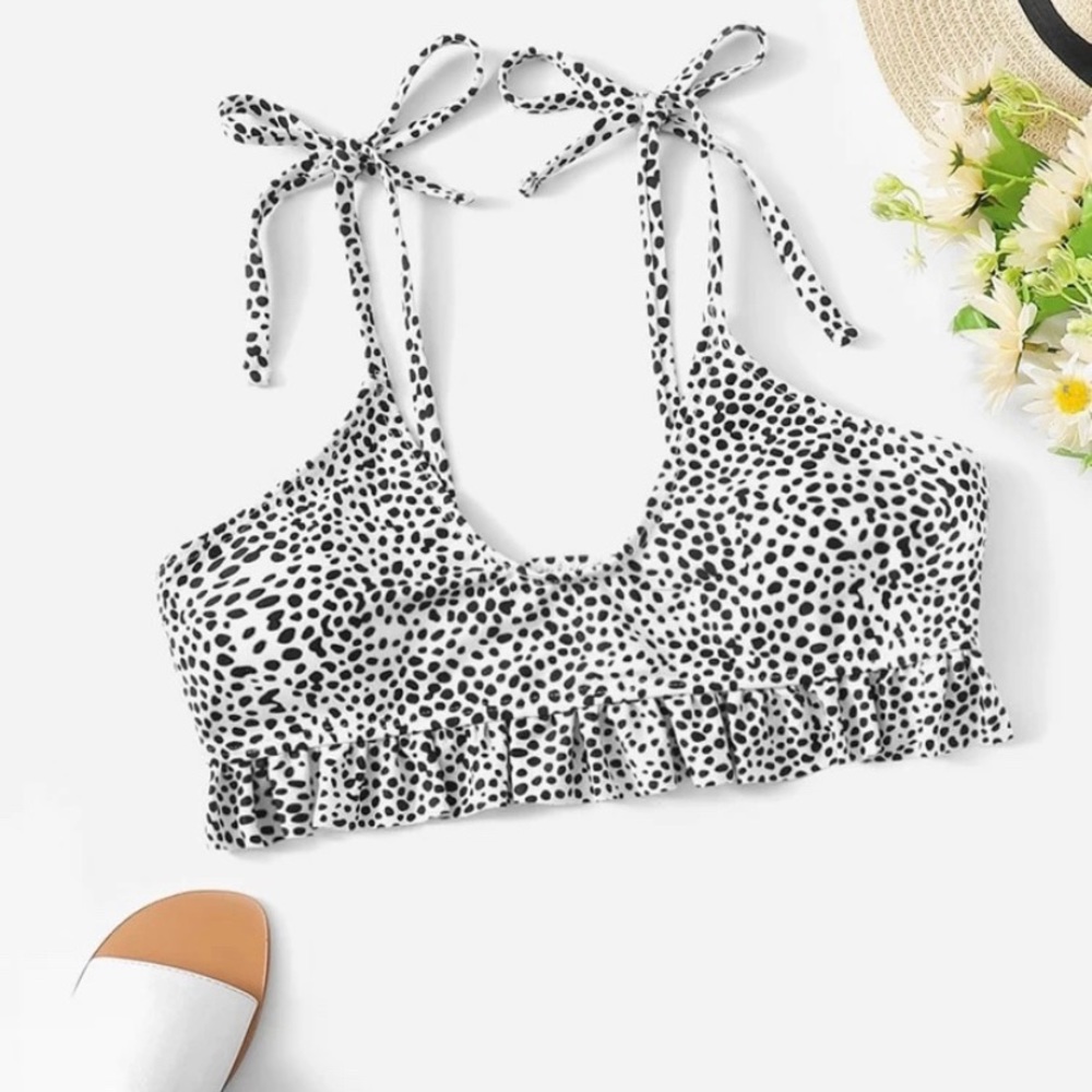 NEW SHEIN Dalmatian bikini top